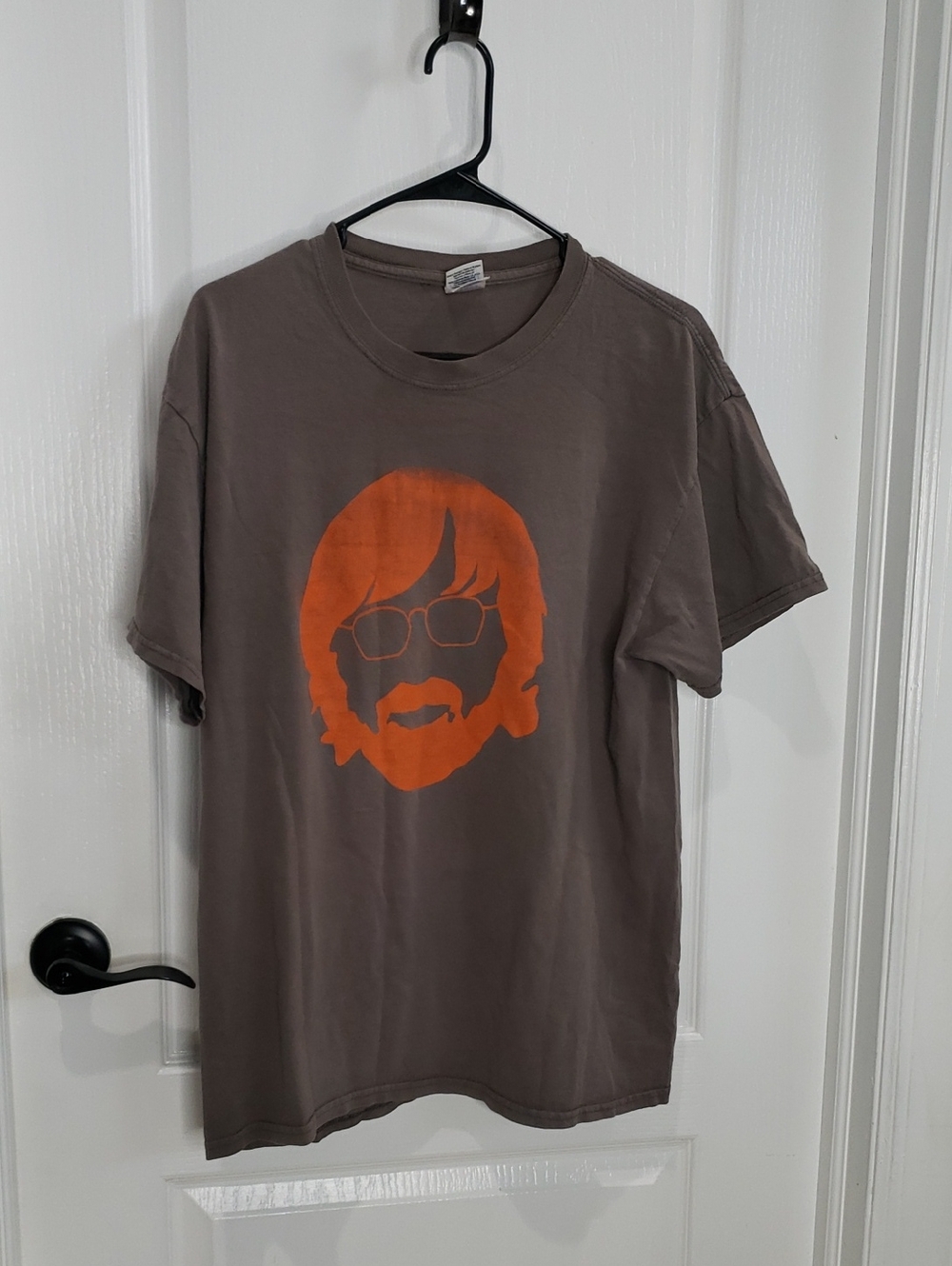 Phish Jam Band Gray T-Shirt Featuring Guitarist Trey Anastasio's Face Size Large